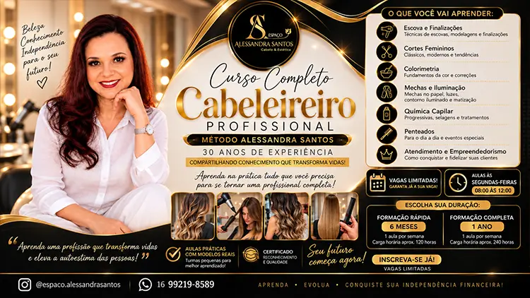 Curso de formação profissional em alisamento