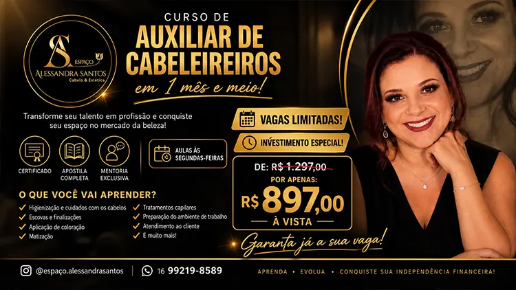 Curso para iniciantes em cabeleireiro